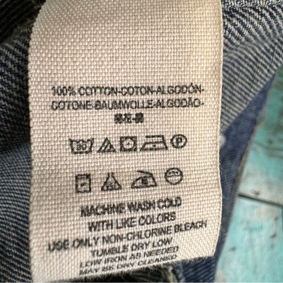 Free People Denim/Knit Hoodie Jacket Distressed Size Small - Picture 14 of 16